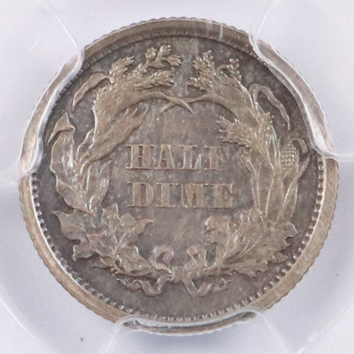 1869 Philadelphia Seated Liberty Half Dime PCGS AU50