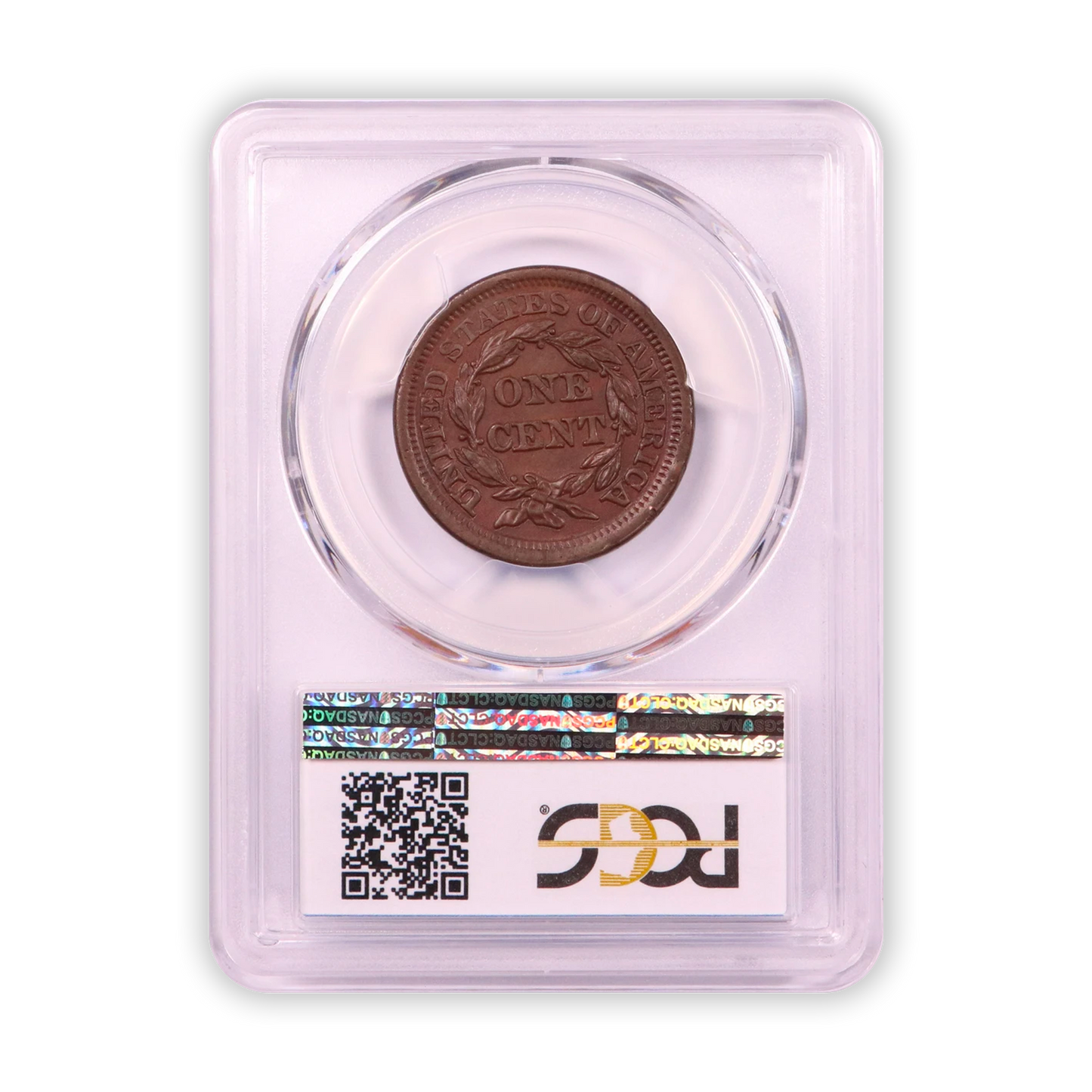 1853 Braided Hair Large Cent - PCGS AU58 BN