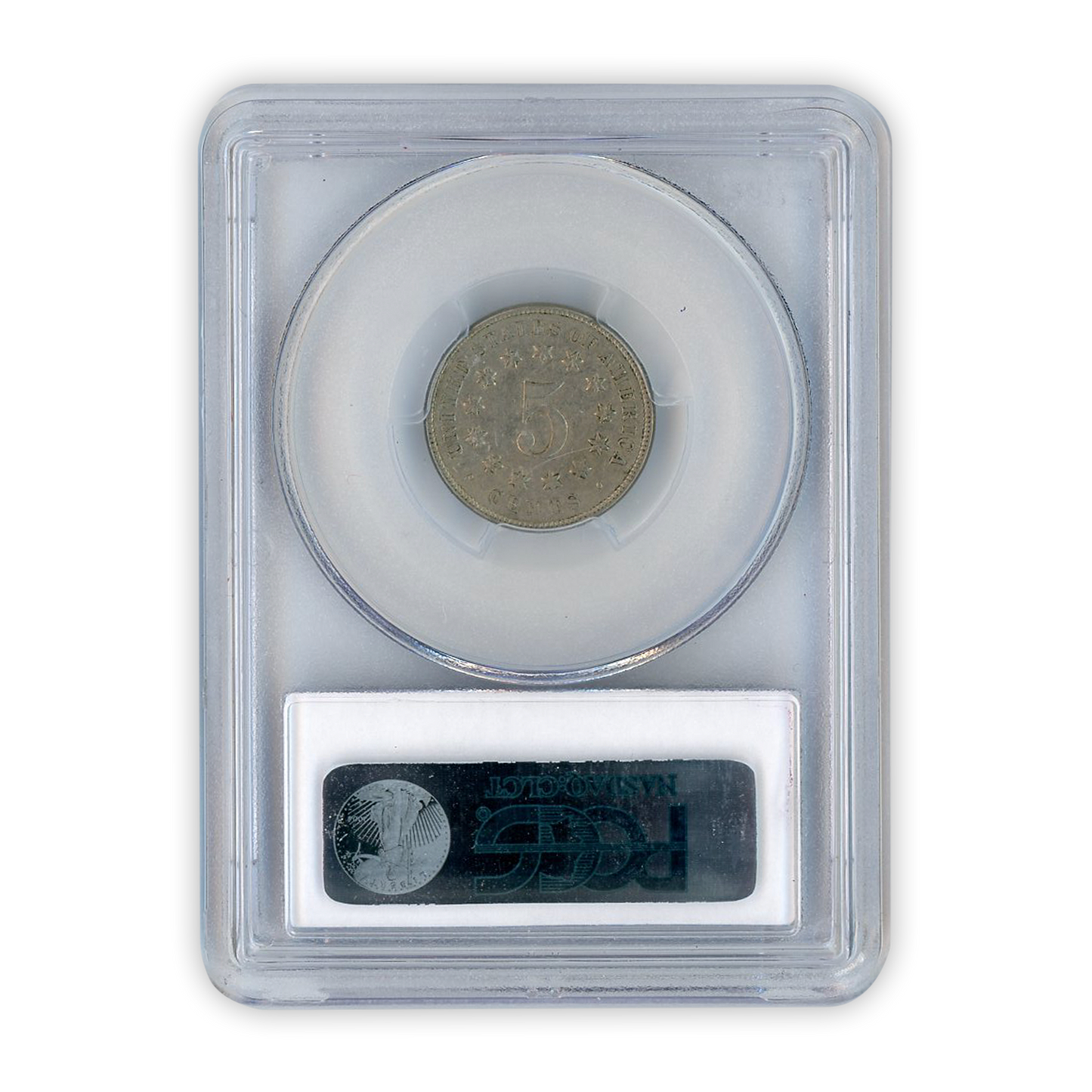 1875 Shield Nickel PCGS XF40 CAC Label