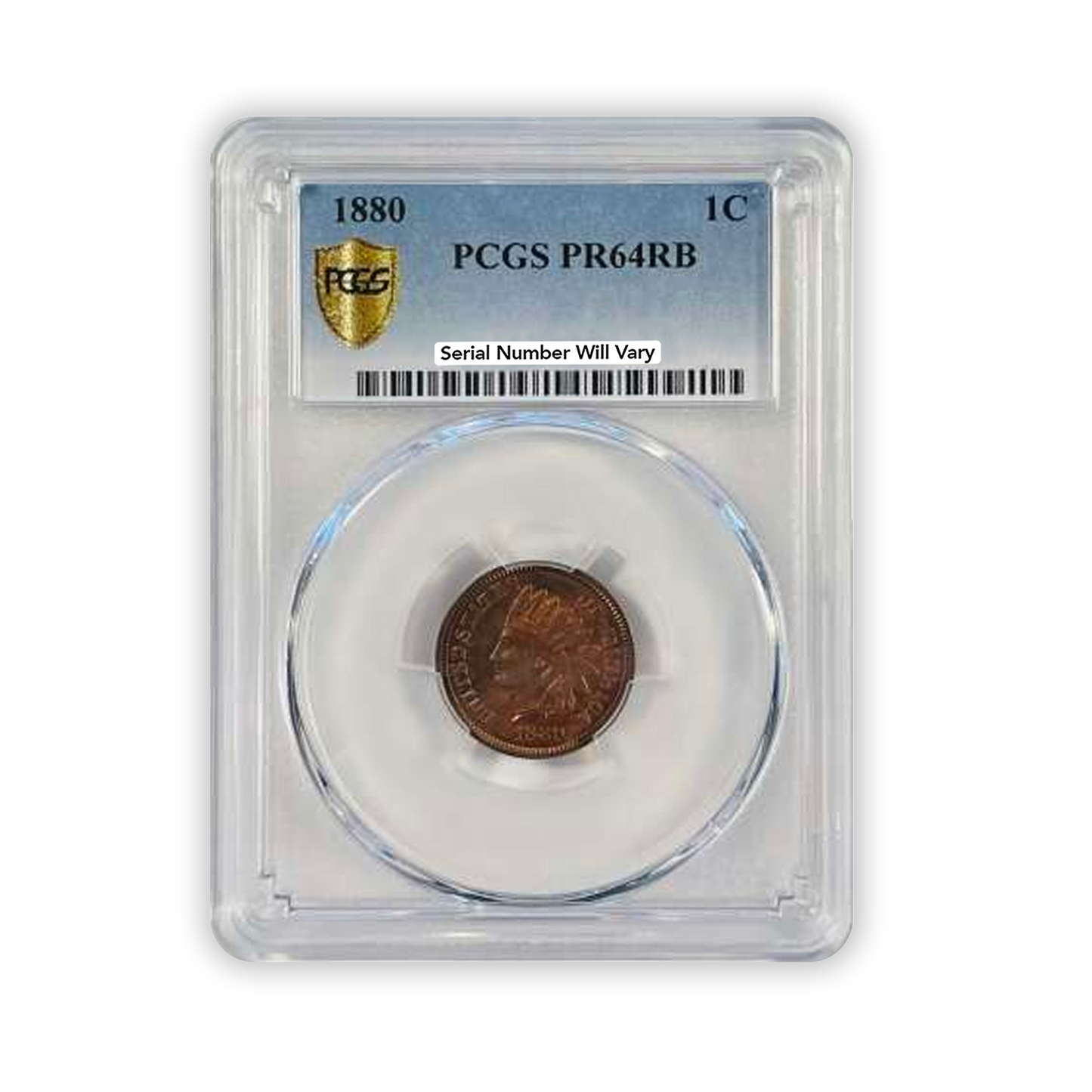 1880 Indian Cent Philadelphia Proof - PCGS PR64 RB