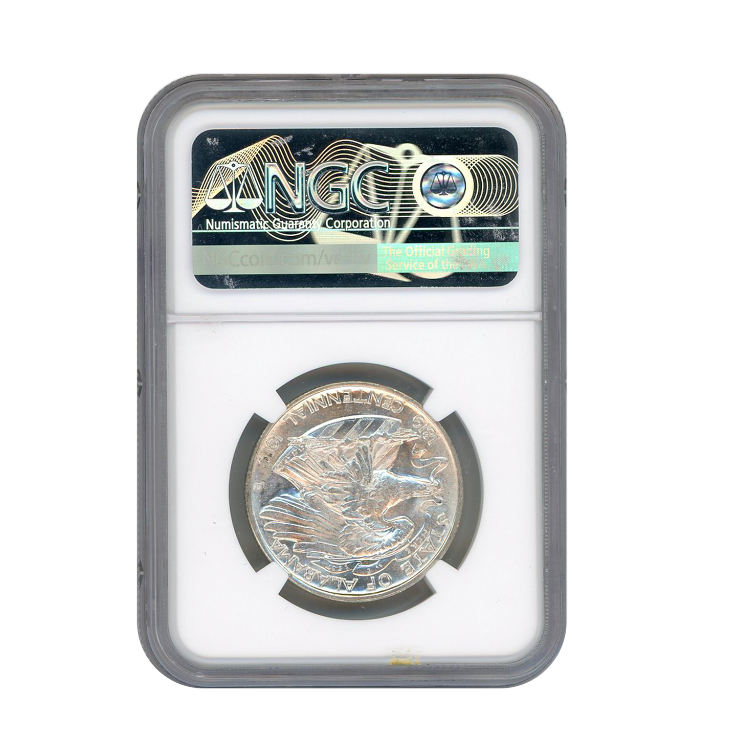 1921 2x2 Alabama Half Dollar Commemorative NGC MS63 Sight White