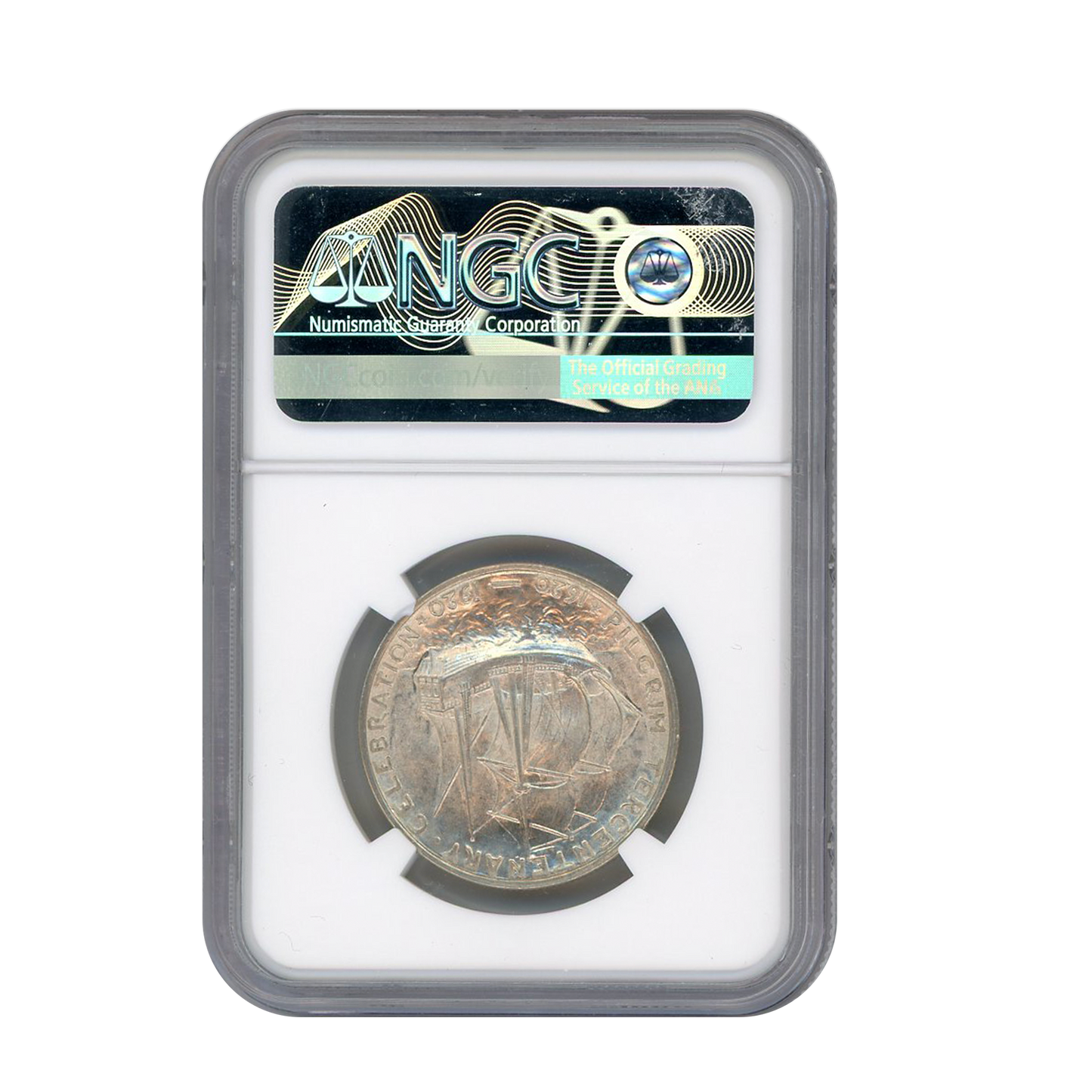 1921 Pilgrim Half Dollar Commemorative NGC MS66+ Sight White