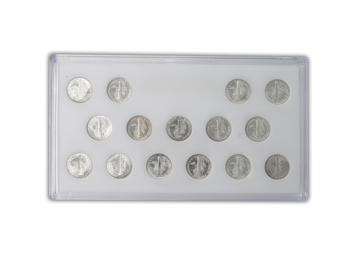 1941 - 1945 Mercury Dime Uncirculated Short Set