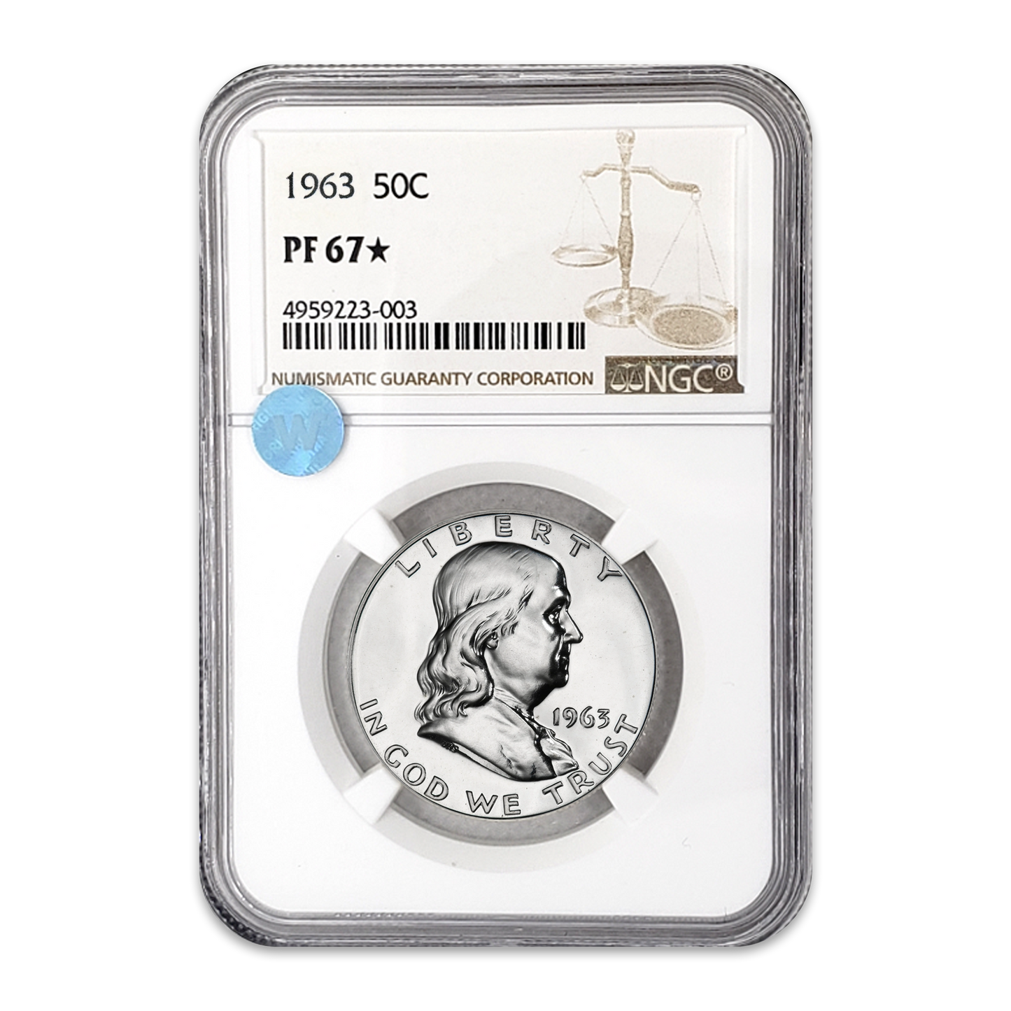 1963 Franklin Silver Half Dollar - NGC PF67 Star Sight White