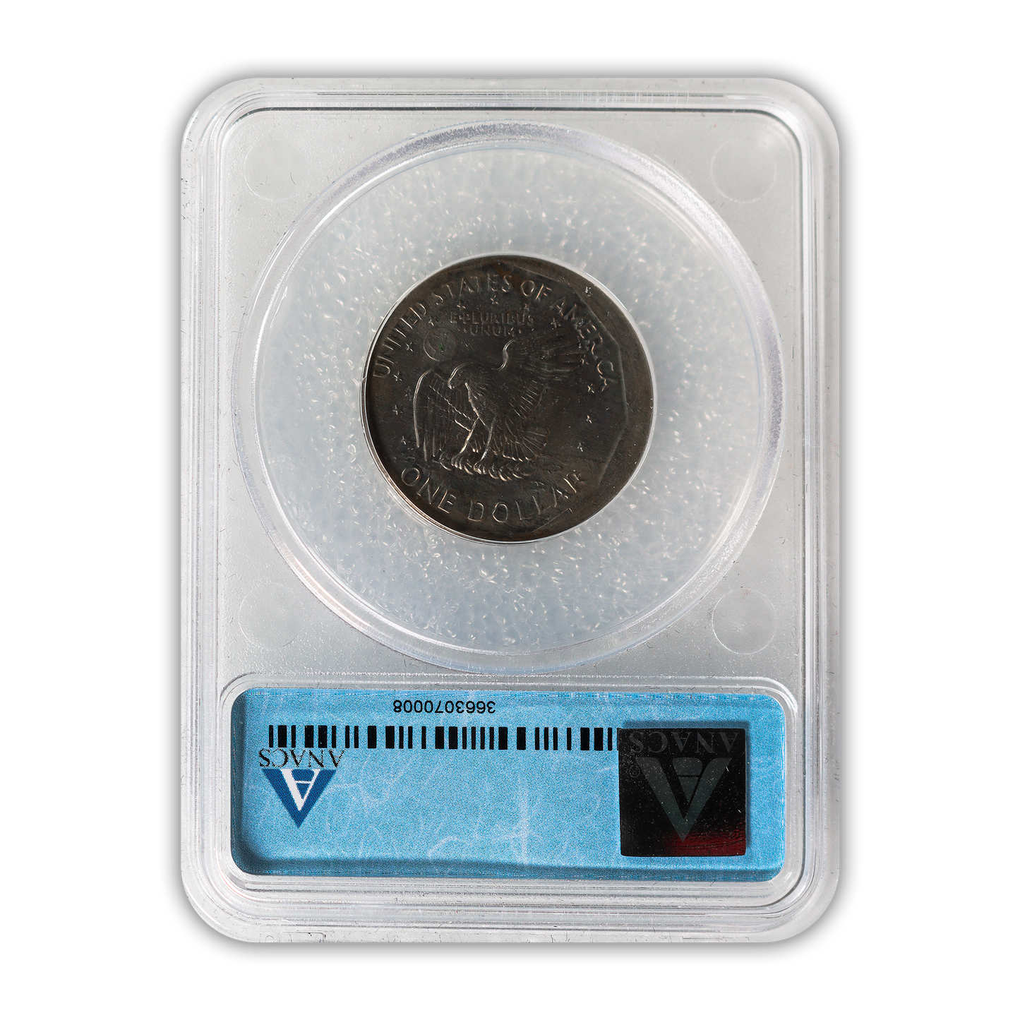 1979 Susan B Anthony Dollar Error - Broadstruck Smooth Edge - ANACS MS62