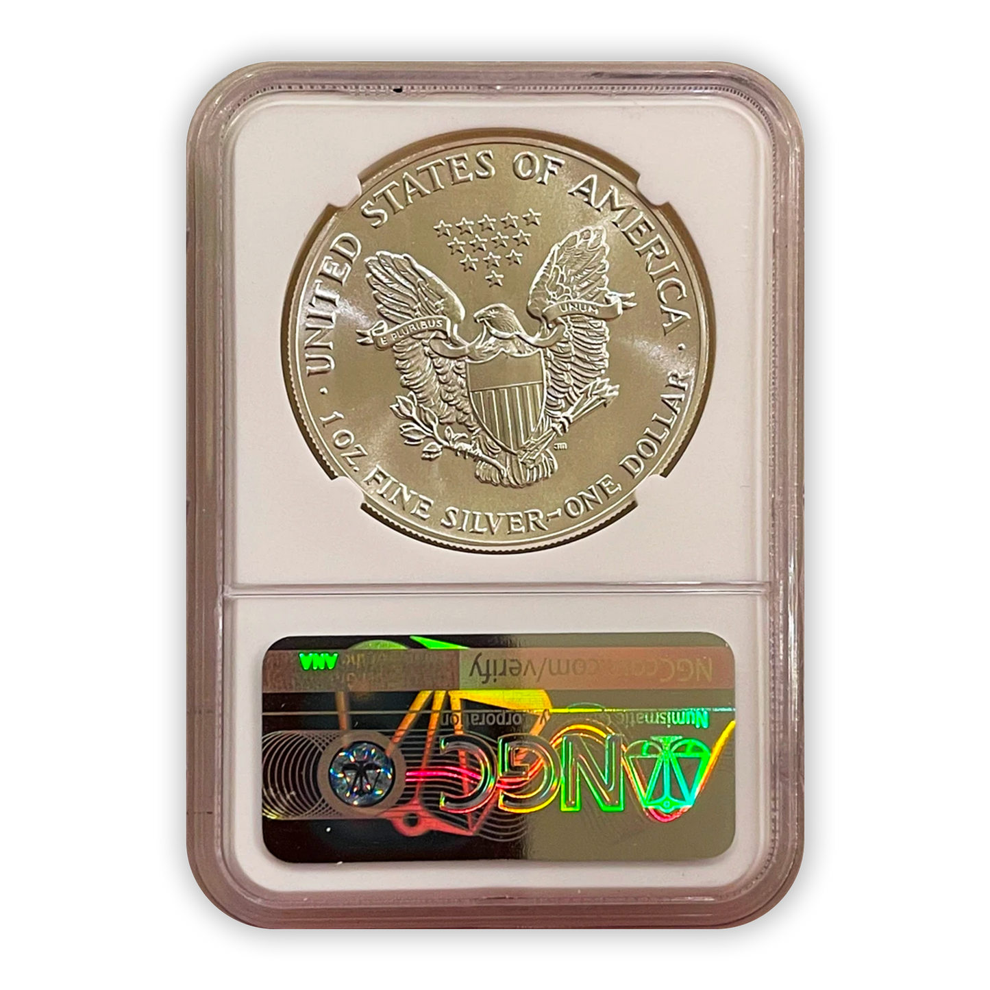1986 Silver Eagle - Business Strike - NGC MS70 Mercanti Label