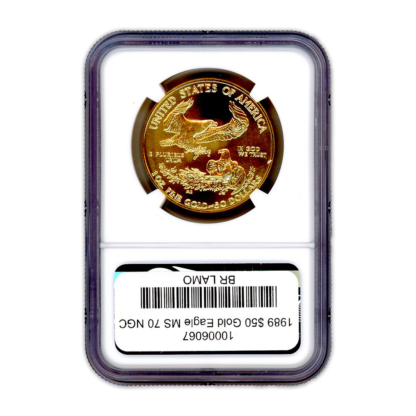1989 $50 Gold Eagle NGC MS70