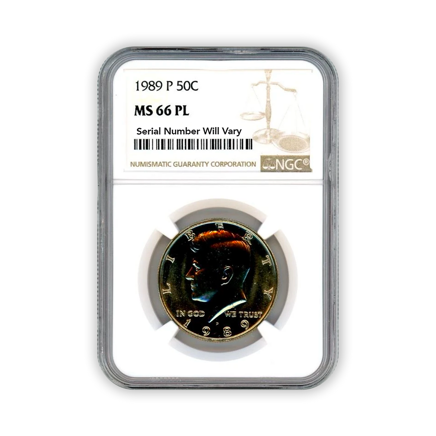 1989 Kennedy Half Dollar Philadelphia - NGC MS66 PL Prooflike