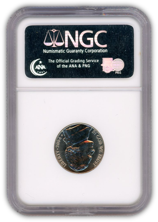 2004 Handshake Nickel Philadelphia - NGC MS66 PL Prooflike