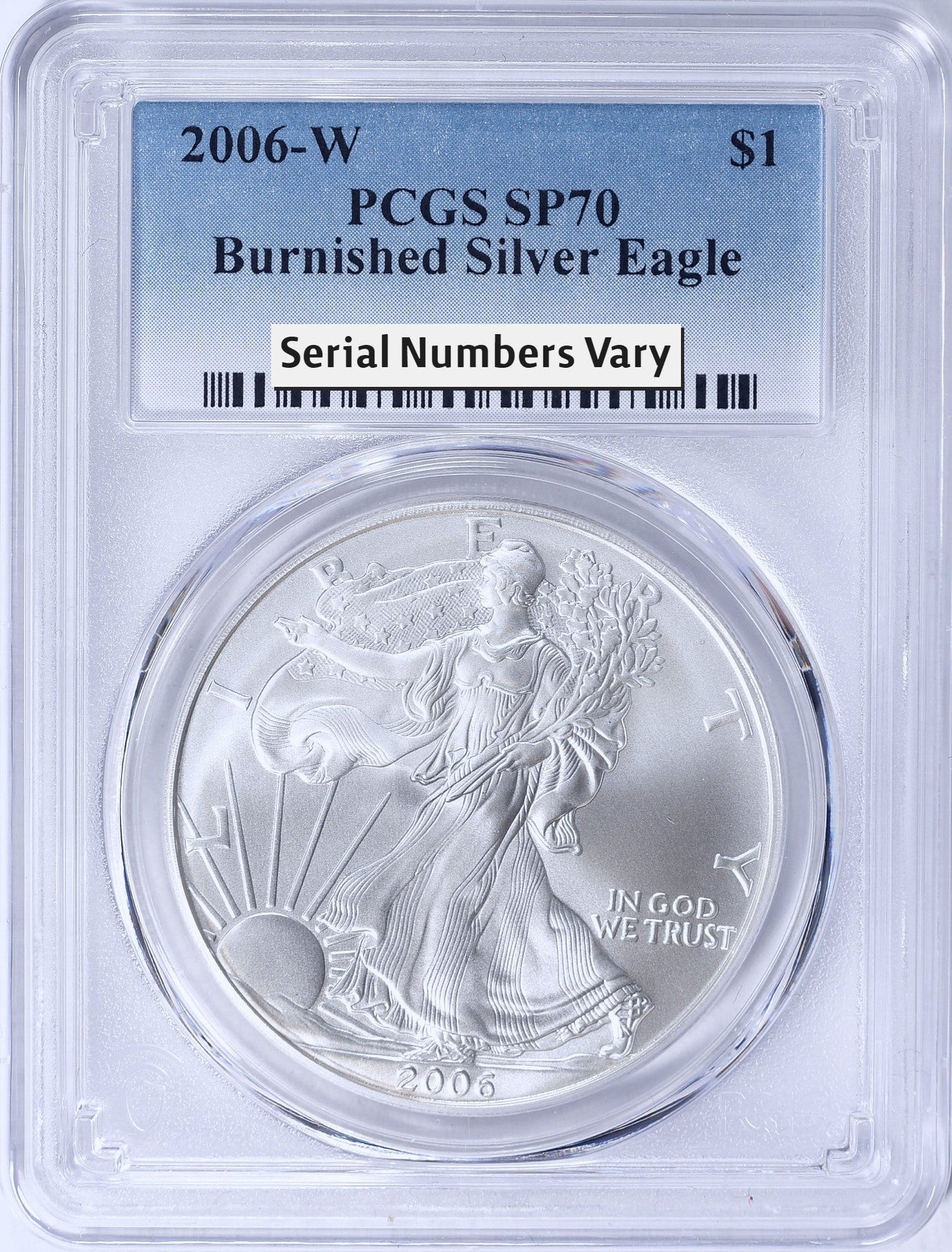 2006 Silver Eagle - West Point Burnished - PCGS SP70