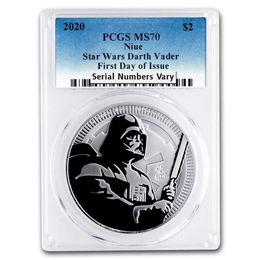 2020 Darth Vader 1 Oz Silver - PCGS MS70 FDOI First Day of Issue
