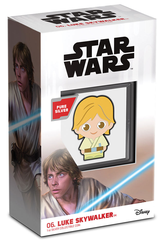 2021 Luke Skywalker Chibi Collection 1 oz Silver Coin - New Zealand Mint