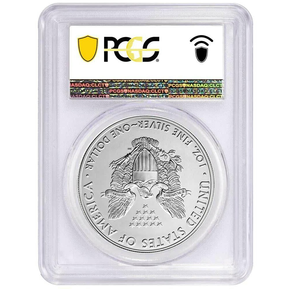 2020 (P) Silver Eagle - Business Strike - Type 1 Emergency Production - PCGS MS70 FDOI First Day of Issue Philadelphia Label