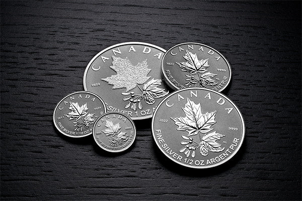 2022 Maple Leaf Radiant Crown .9999 Silver 5 Coin Set - Royal Canadian MInt