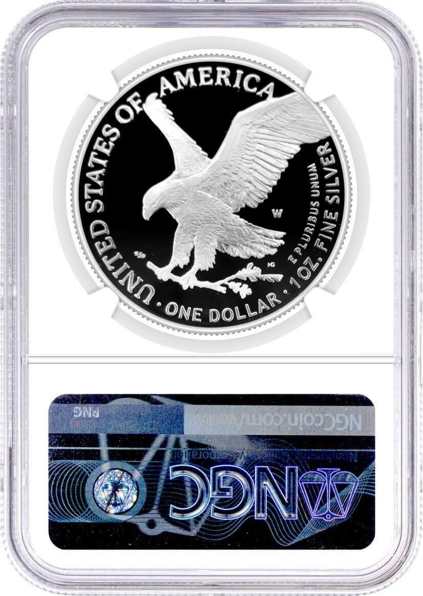 2022 Silver Eagle Proof - NGC PF70 AR Advanced Release - Gaudioso Signature Label