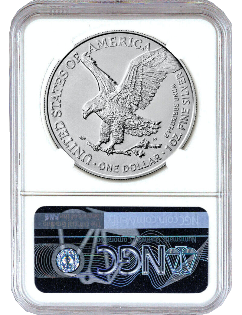 2023 Silver Eagle - NGCX MS10 First Day of Issue Gaudioso Signature Label