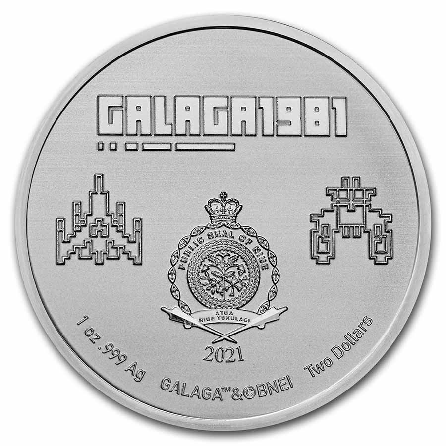2021 Niue Galaga 40th Anniversary - 1 oz Silver BU