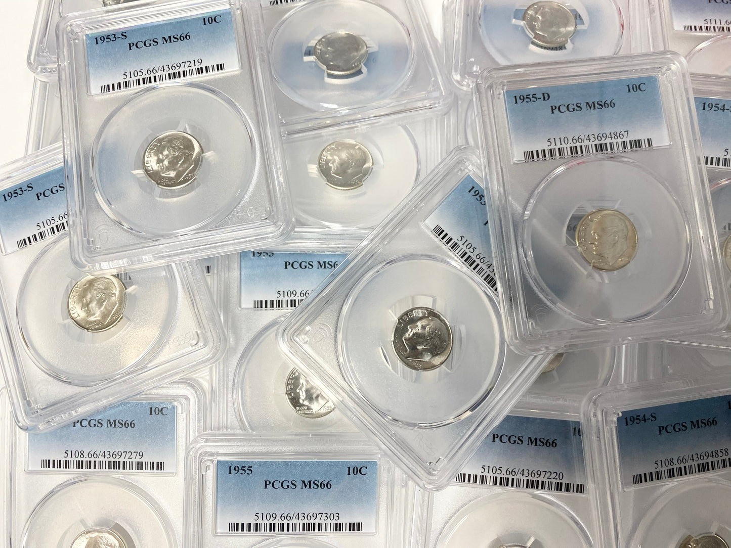 Silver Roosevelt Dime Certified MS66 Grab Bag
