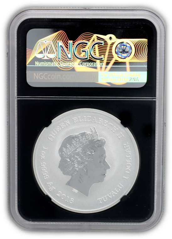 2018 Black Panther 1 Oz Silver - NGC MS69 Black Core