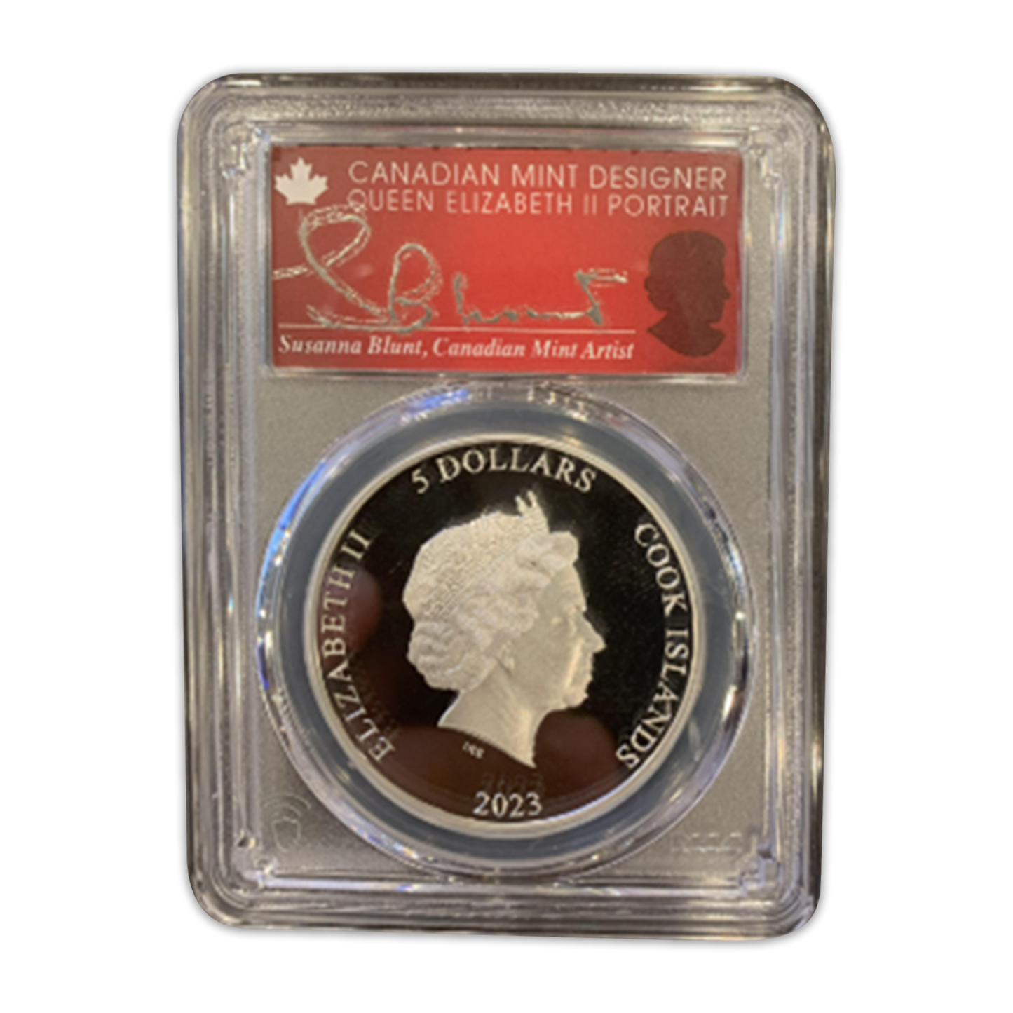 2023 1 oz Iron Maiden Silver PCGS PR70 - First Day of Issue - Susan Blunt Signature Label