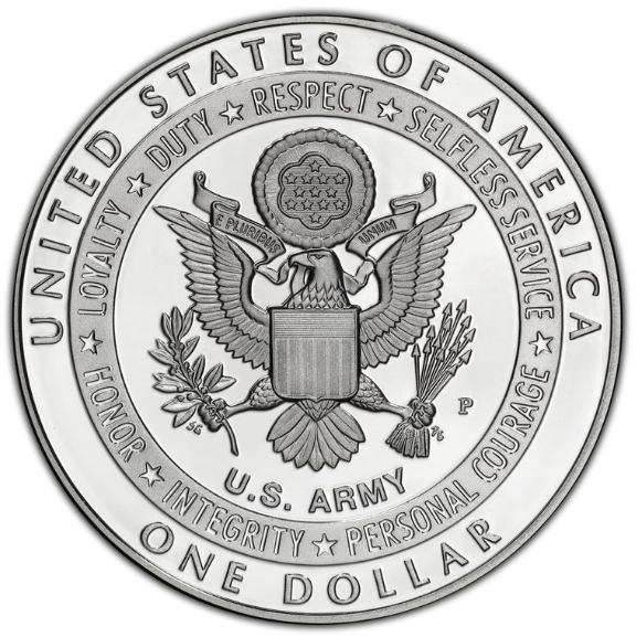 2011 US Army Commemorative Silver Dollar Philadelphia