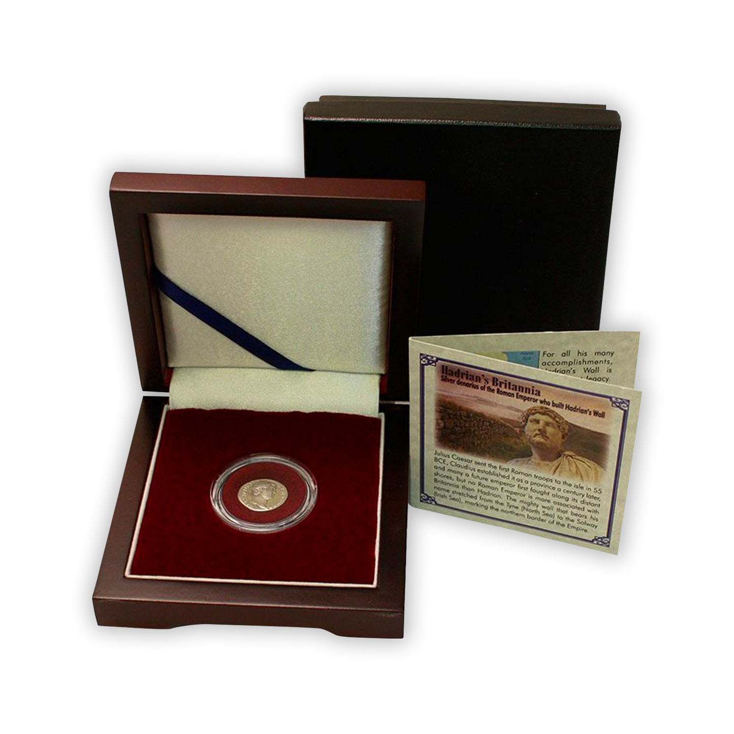 Hadrian's Britannia Box: Silver Denarius of the Roman Emperor who Built Hadrian's Wall