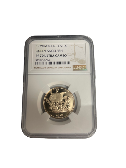 1979 FM Queen Angelfish G$100 NGC PF70 Ultra Cameo