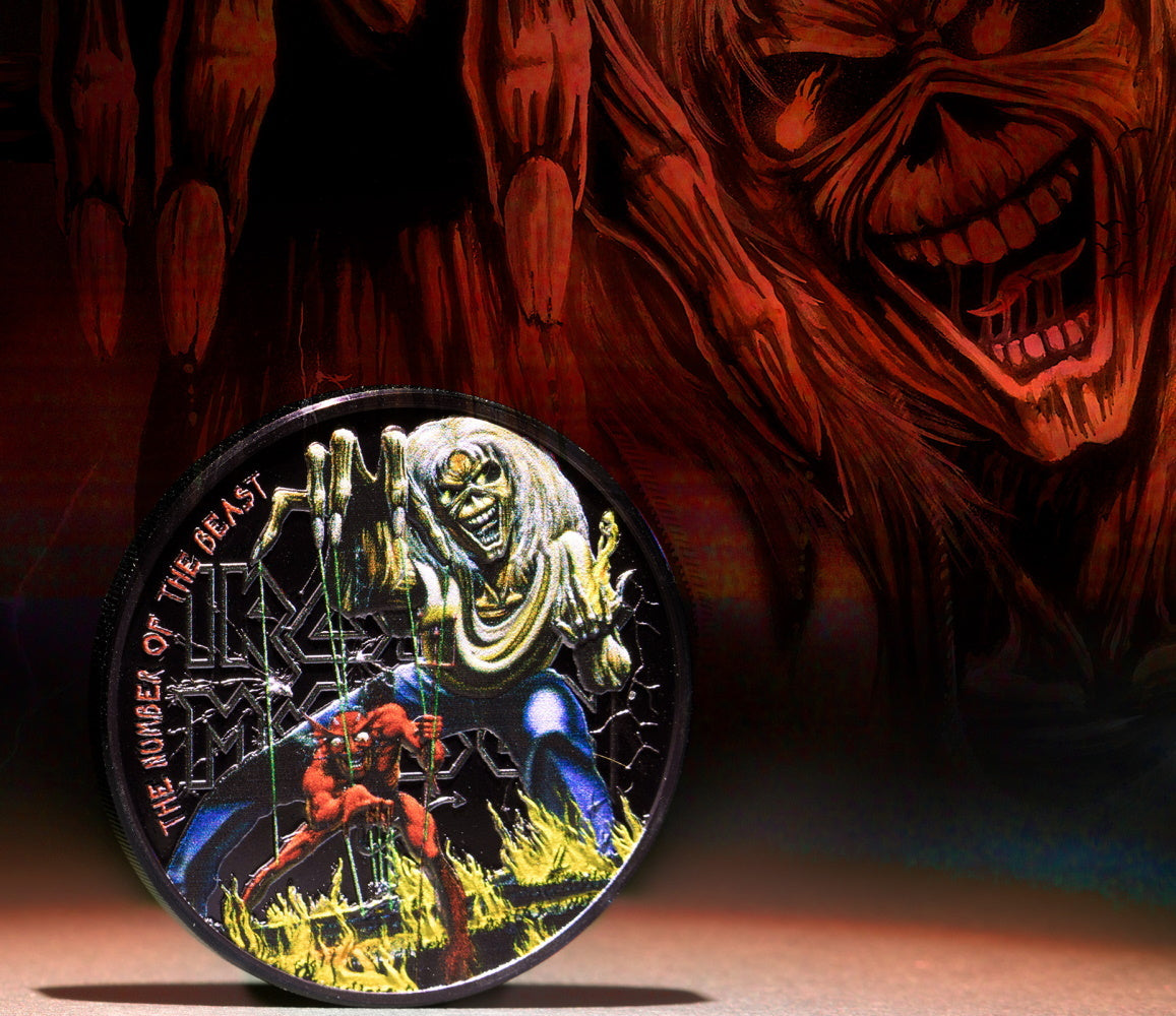 2022 Iron Maiden 1 oz Silver - Number of the Beast - Cook Islands in OGP