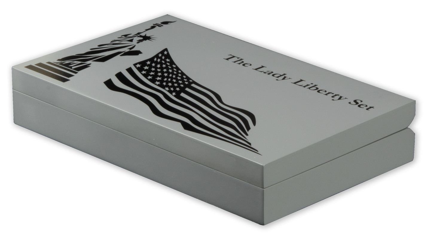 2022 Lady Liberty 1 oz .999 Silver Blue Ice 4 Bar Set - Barbados