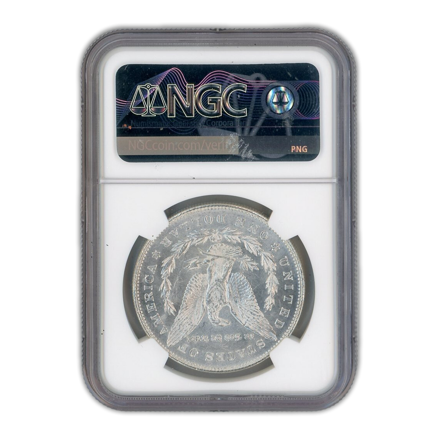 1878 Morgan Silver Dollar 7/8 Tailfeathers - Strong - NGC MS63 Sight White