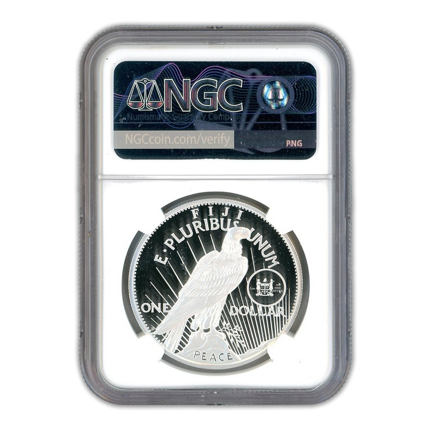 2023-D Peace $1 Fiji Silver Tribute - NGC In God We Trust Label PF70 Ultra Cameo Early Release