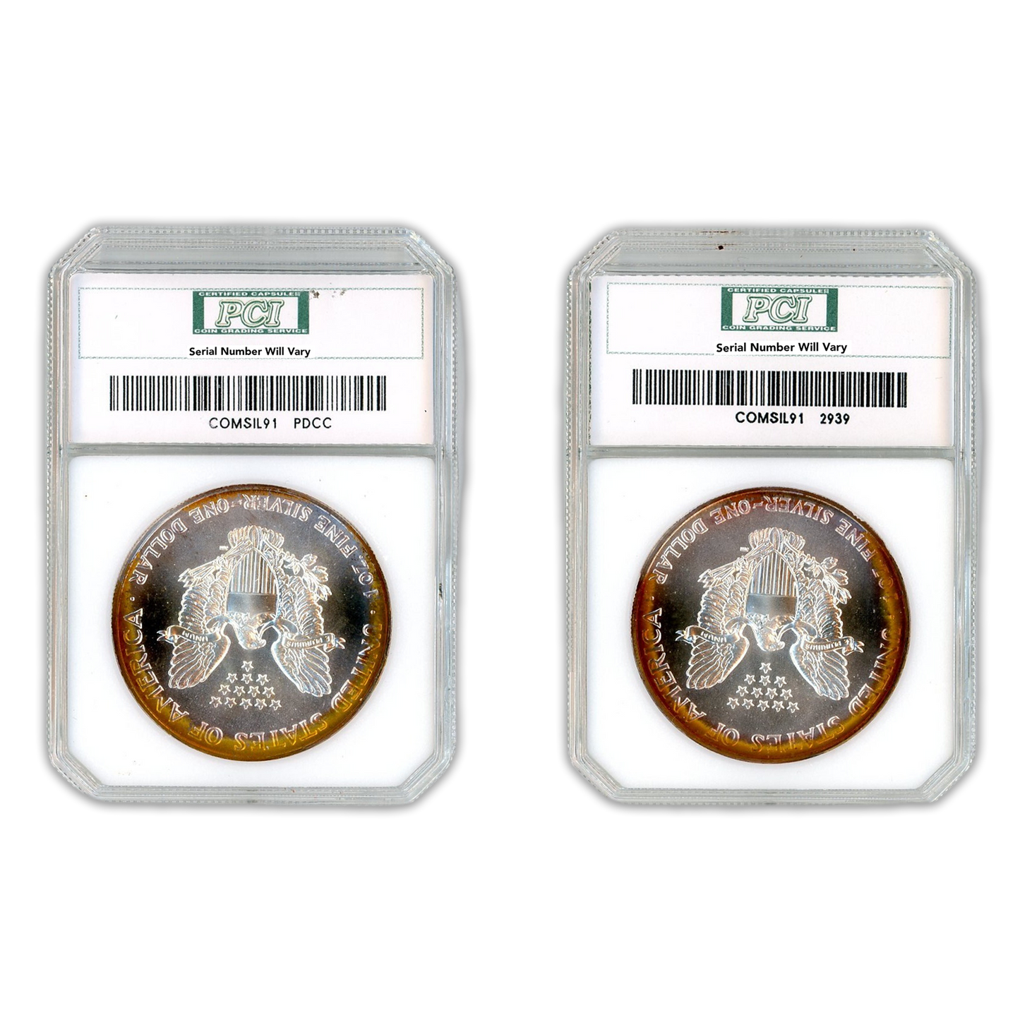1991 Silver Eagle -Toning - PCI MS67