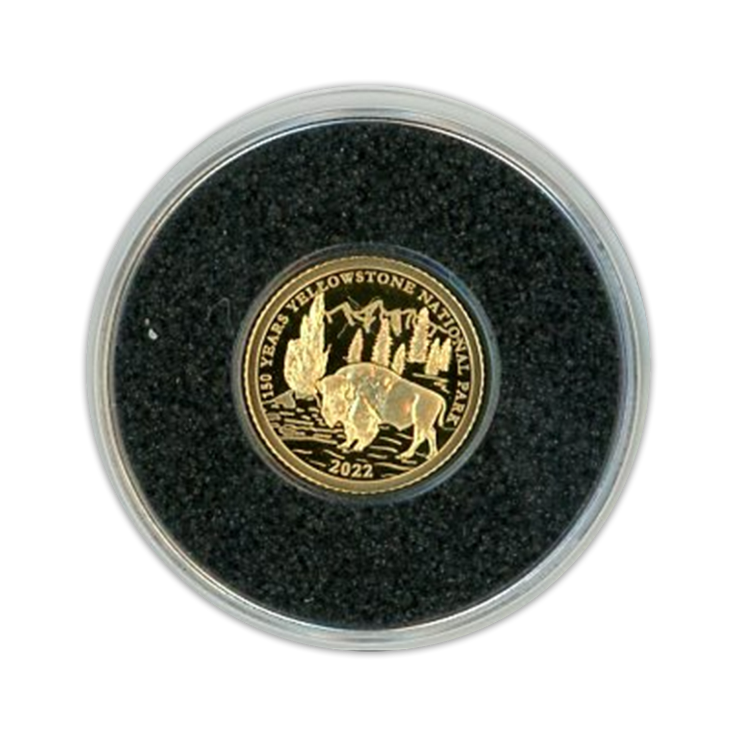 2022 Barbados Yellowstone National Park-150 Years 0.5 g Gold Proof