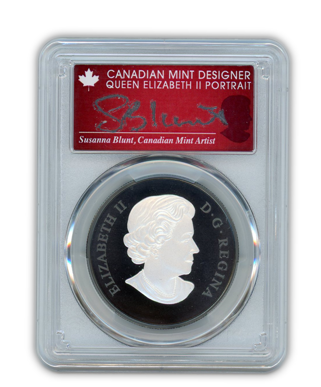 2021 $20 Discover Dinosaurs: Reaper of Death - 1oz Silver Matte Black - PCGS PR70 Susanna Blun - Royal Canadian Mint