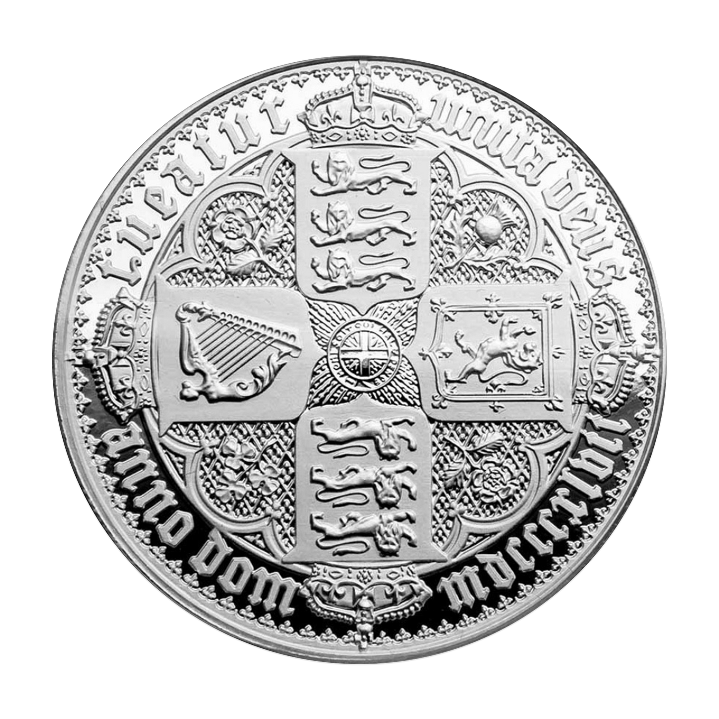 2021 $5 Alderney New Gothic Crown Matte Shields Proof Silver