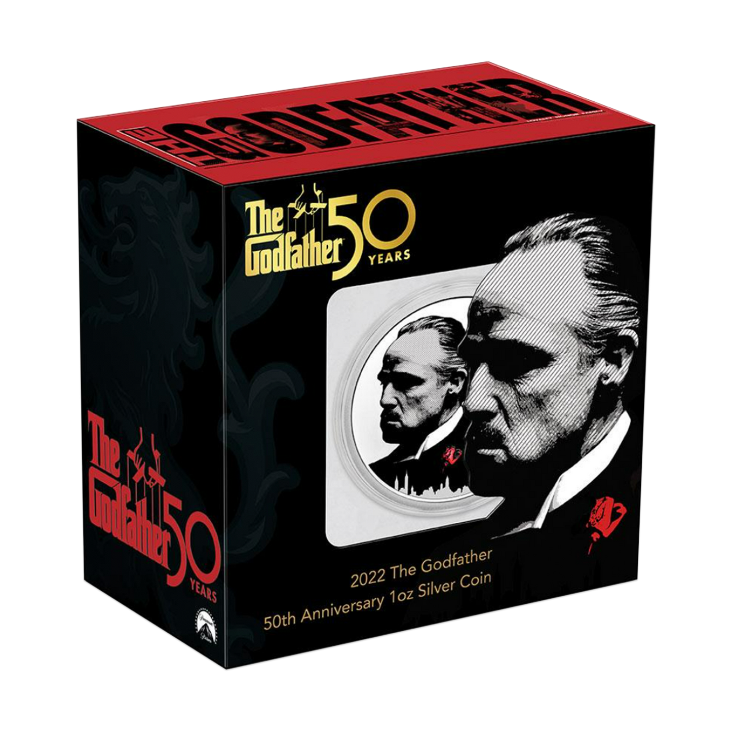 2022 1 oz Godfather 50th Anniversary Red Rose Silver