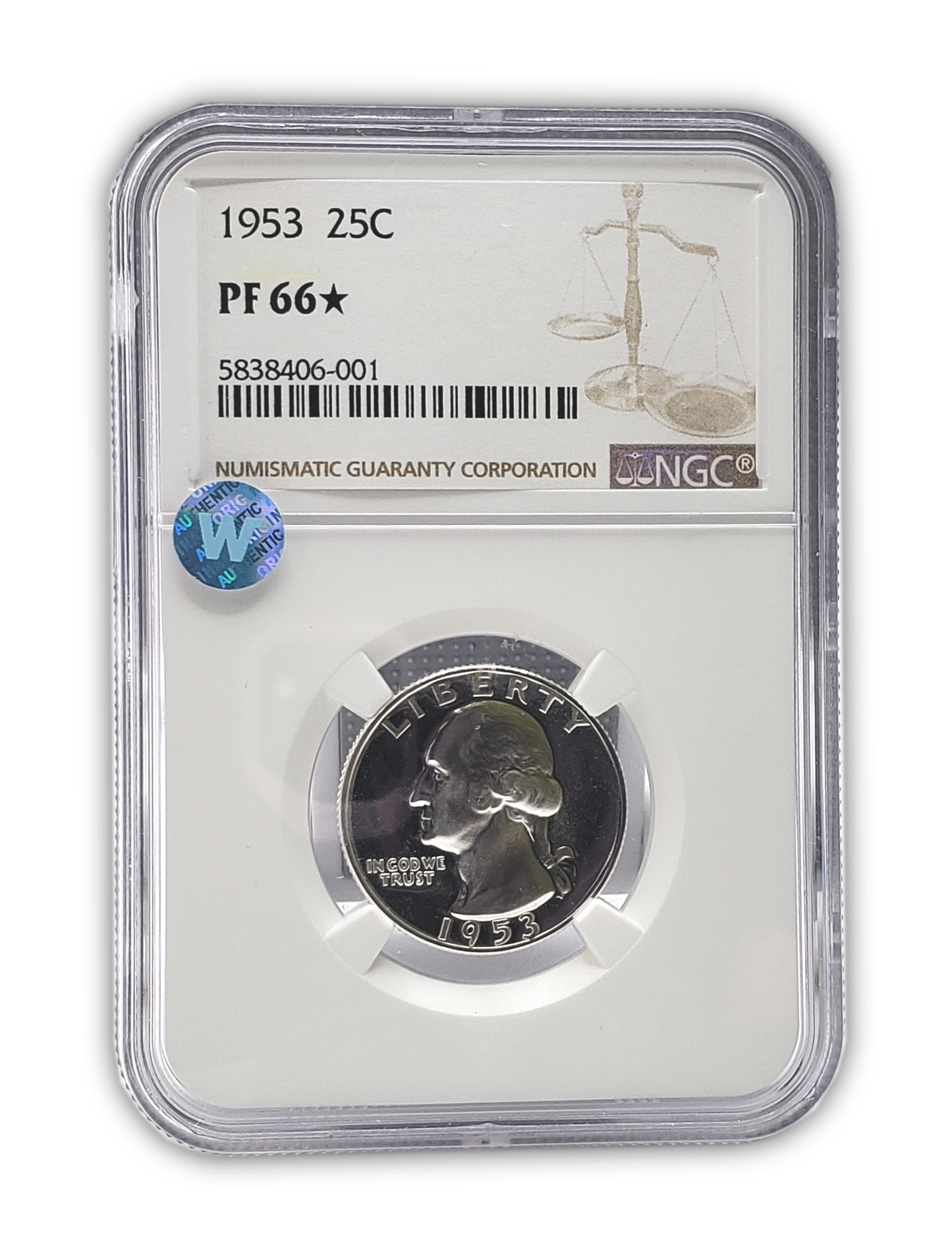 1953 Washington Silver Quarter Philadelphia - NGC - PF66 Star Sight White