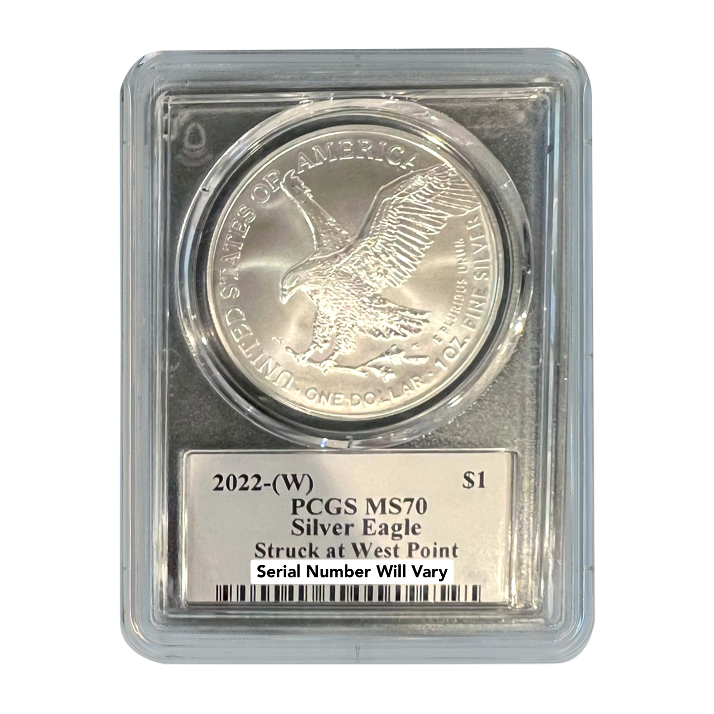 2022 (W) Silver Eagle PCGS MS70 Thomas Cleveland Signature Label