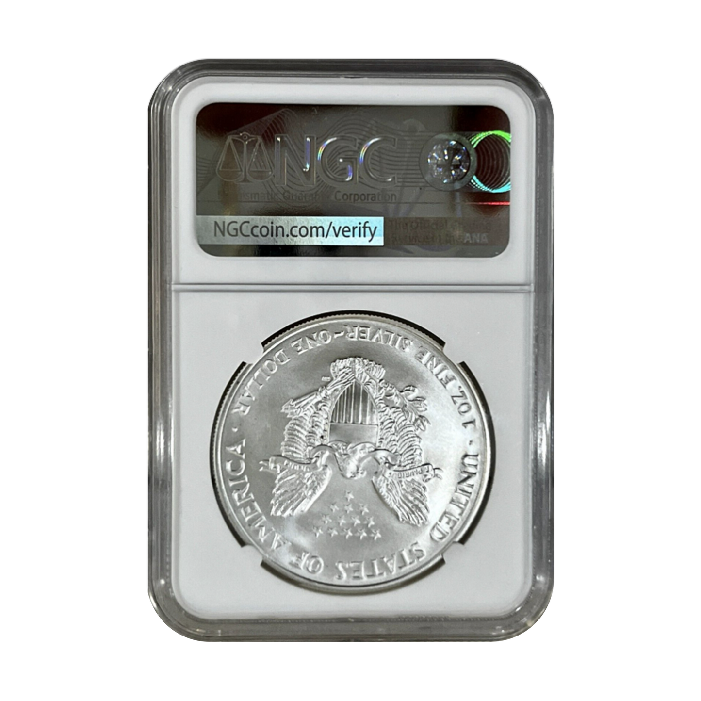 1998 Silver Eagle - Flag Label - NGC MS70 Mercanti Label
