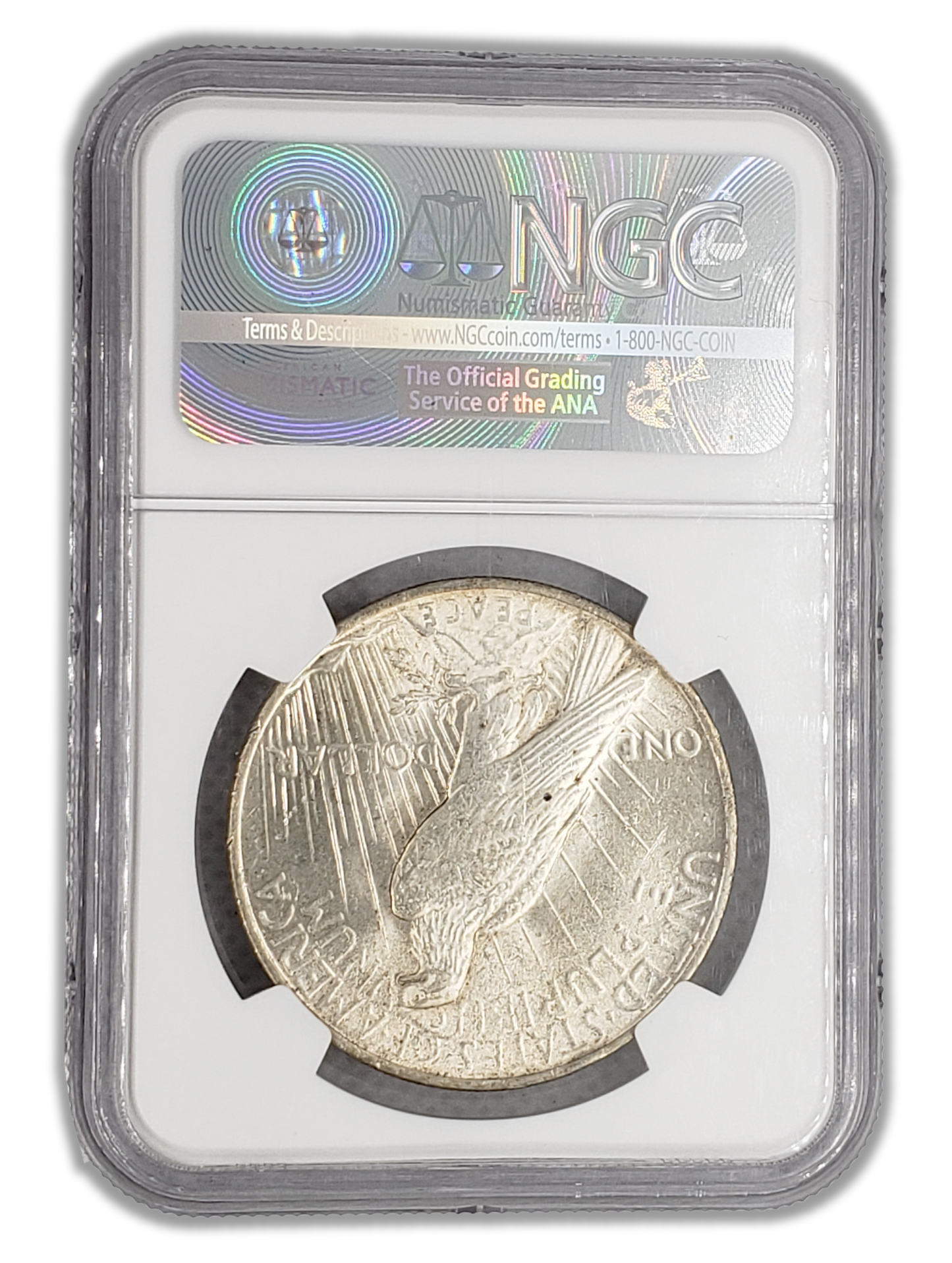 1922 Peace Silver Dollar Philadelphia - NCG AU58 Extra Hair