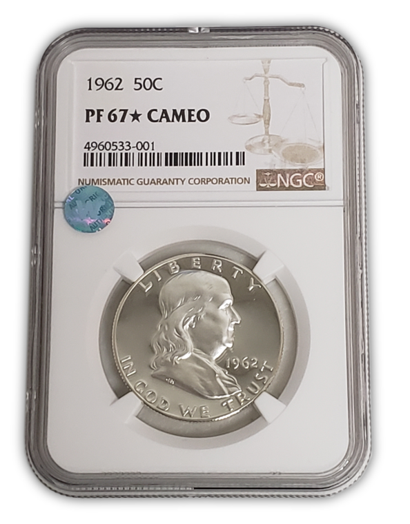1962 Franklin Silver Half Dollar - NGC PR67 Cameo Star Sight White