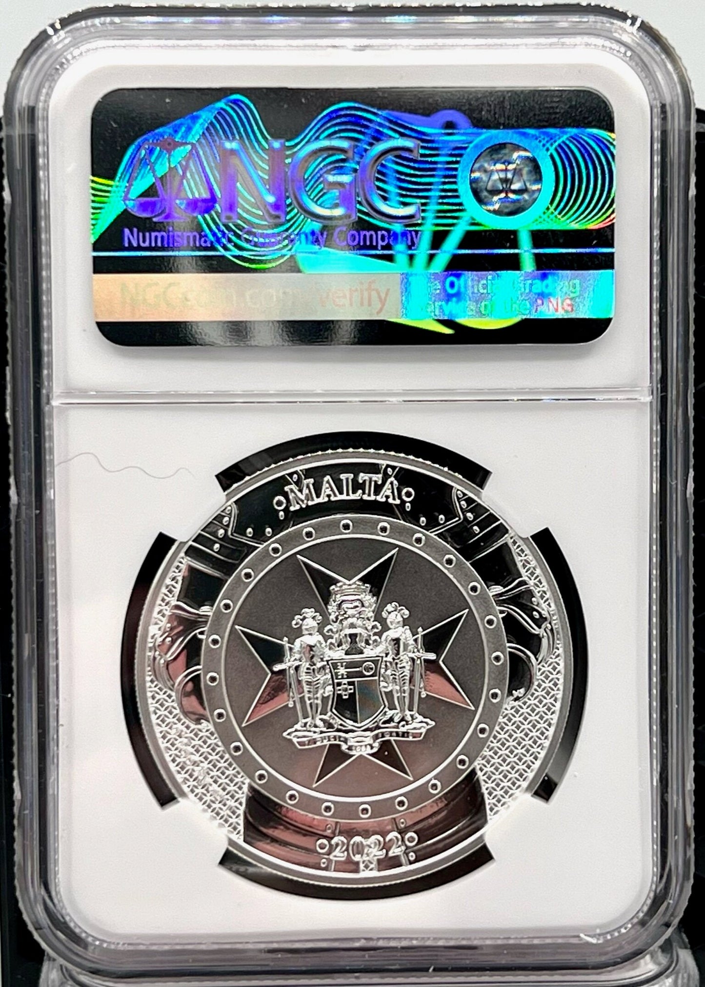 2022 1 oz Malta Knights of the Past Silver - NGC MS70