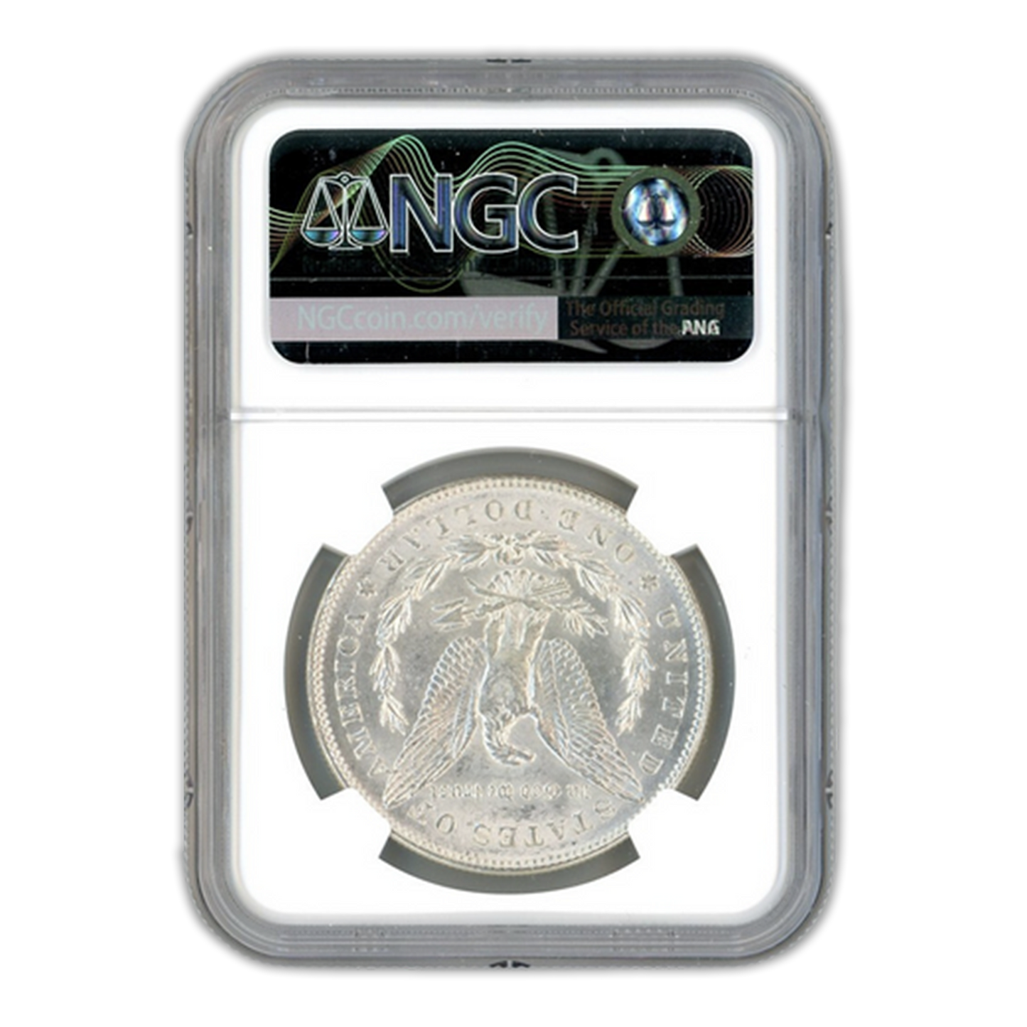 1878 Morgan Silver Dollar 7/8 Tailfeathers - Strong - NGC MS62 Sight White
