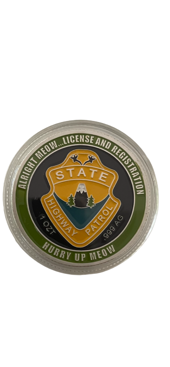 1oz Colorized Super Trooper Silver Round - Littering and Smoking The Reefer