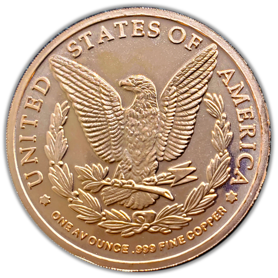 Morgan 1 oz Copper Round Roll of 20