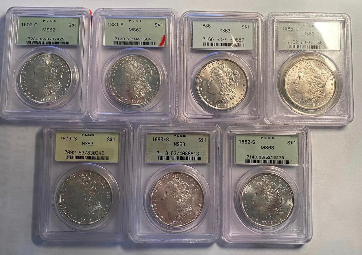 Morgan Silver Dollar PCGS Original Green Holder Grab Bag