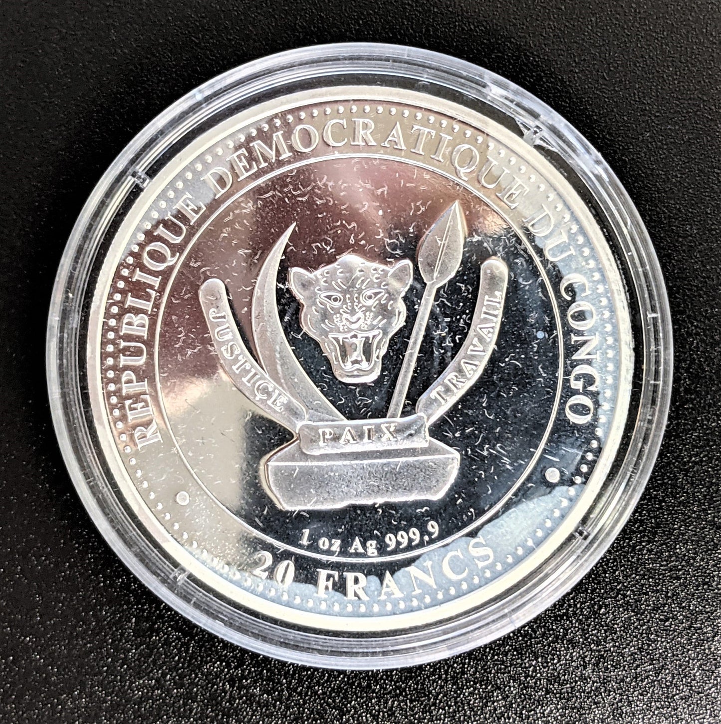 2020 Prehistoric Life T-Rex 1 Oz Silver - Congo - Brilliant Uncirculated