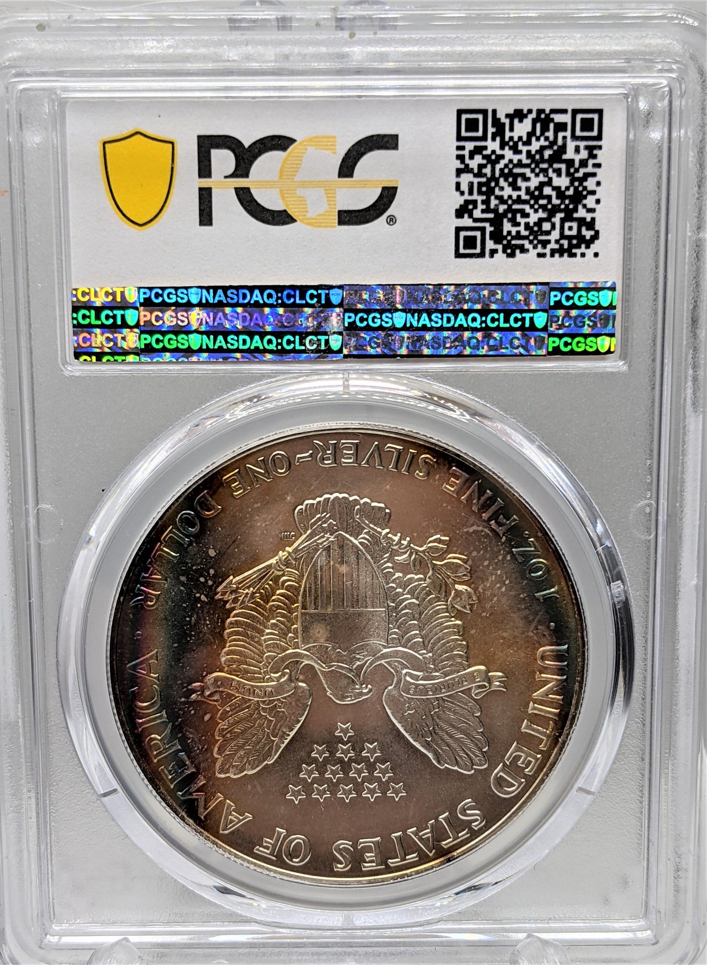 1986 Silver Eagle -Toning - PCGS MS68