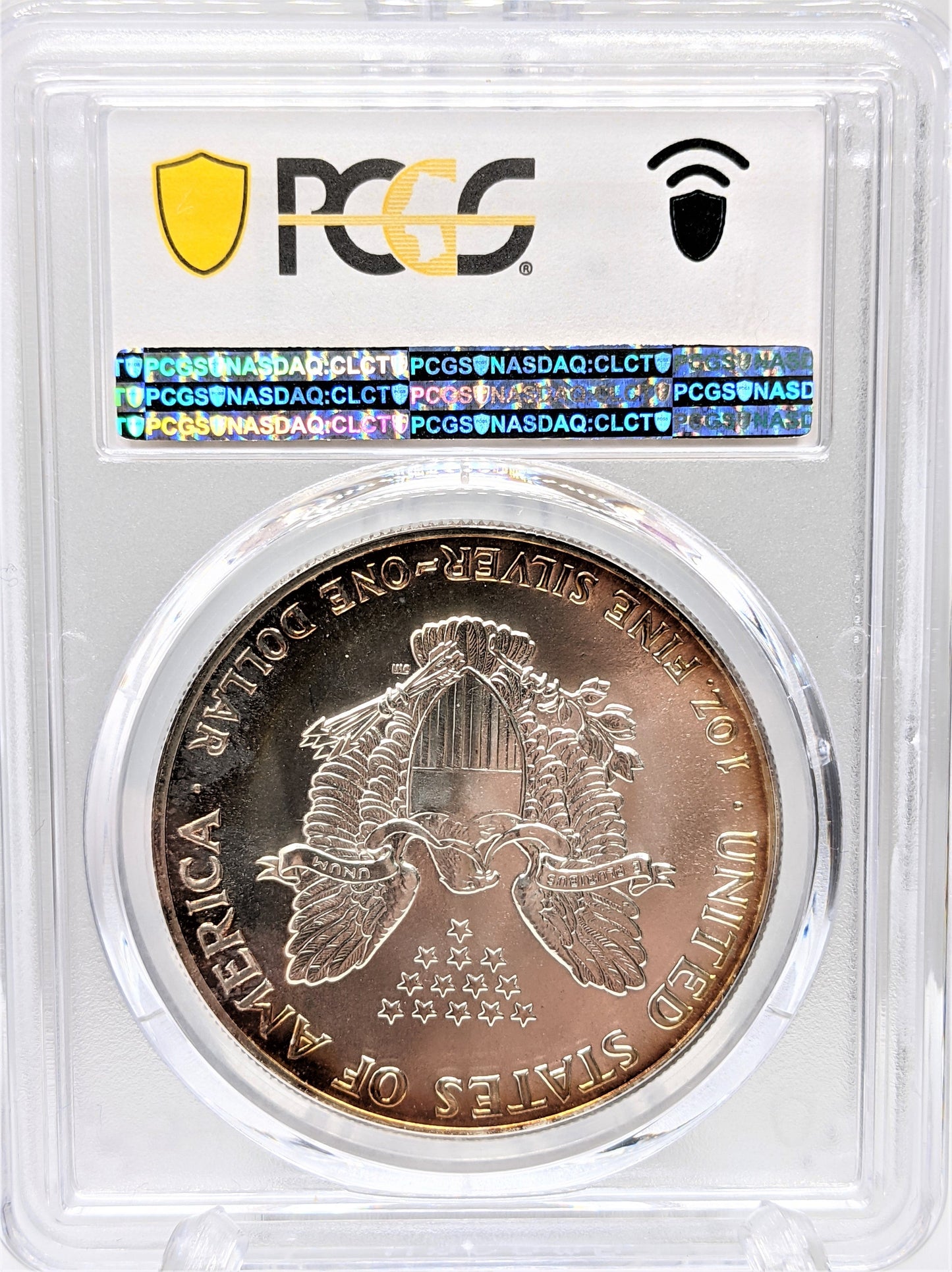 1987 Silver Eagle - Beautiful Toning - PCGS MS68