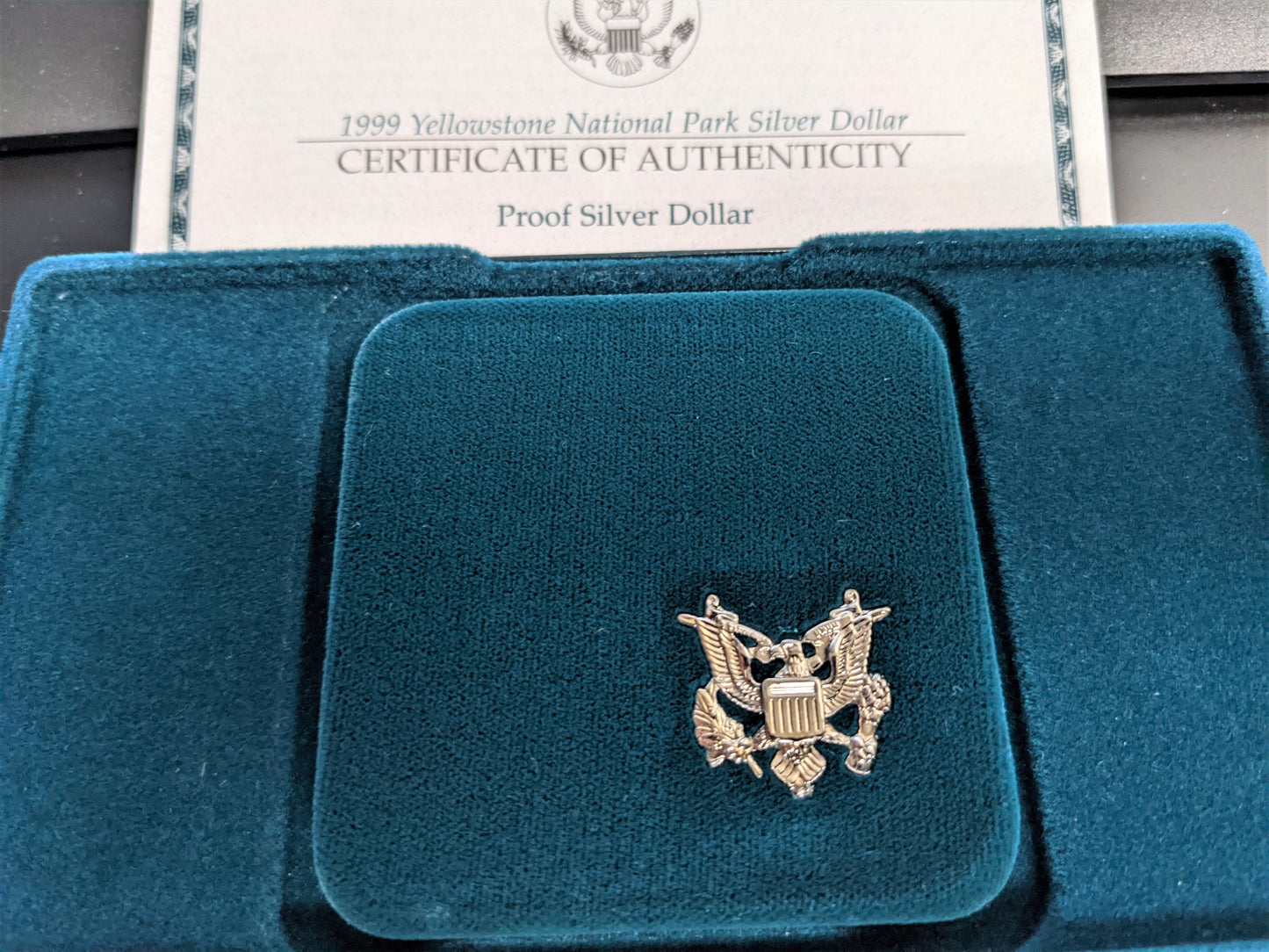 1999 Yellowstone Silver Dollar Philadelphia Proof - Original Government Packaging OGP